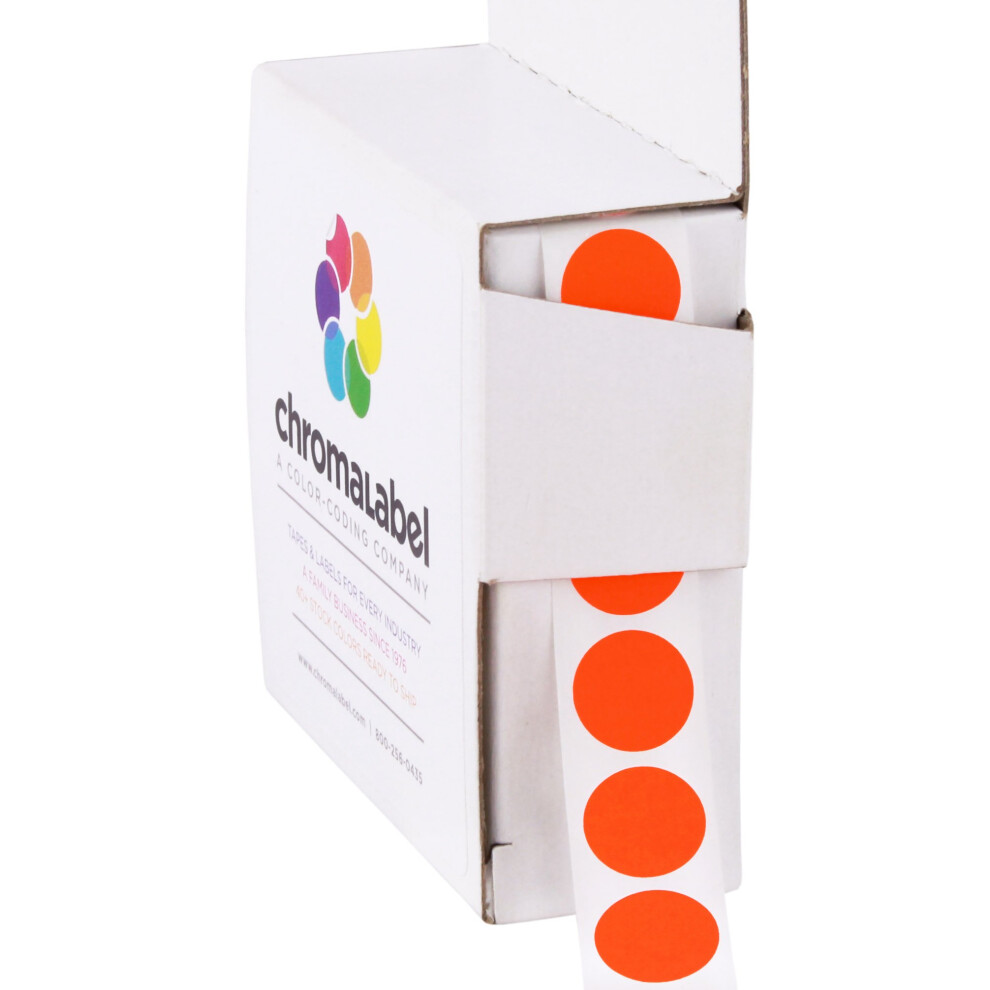 ?Tiquette Ronde Chromalabel De 0,50 Pouce Avec Code Couleur Permanent Et Autocollants ? Points 1-image