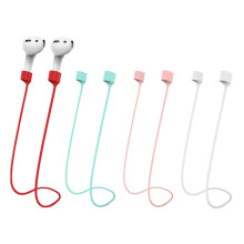 Magnetisk anti-mistede stropper til airpods farverig bl?d silikone sport lanyard hals reb ledning