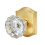 CLCTK Antique Crystal Door Knobs Interior, Passage Hall and Closet Door Knobs, Satin Brass 1