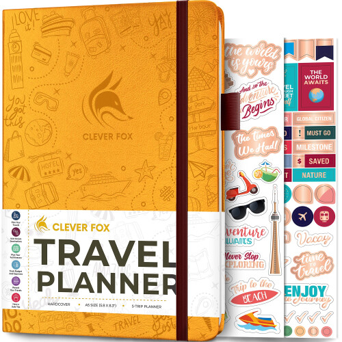 clever Fox Travel Journal - Vacation Planner with Budget Plan  Packing