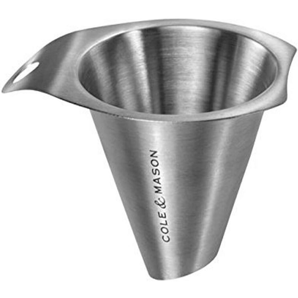 COLE & MASON Salt and Pepper Funnel, Stainless Steel