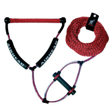 Airhead Trick Handle Wakeboard Rope 4 Sections 75-Feet Red