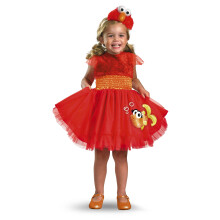 Disfraz oficial de Elmo con volantes de Barrio S   samo para Halloween (talla 2T)
