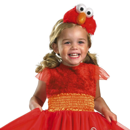 Κοστούμι Elmo με φούστα, επίσημο Halloween ρούχο Elmo, Μέγεθος (2T) 1