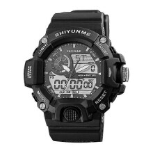 (white)Watch Youth Fashion Outdoor Waterproof Night Light Timer Electronic Watch Student Male