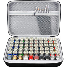 Mallimaalin silytyskotelo, joka on yhteensopiva Testors Paint Set Paints -maalien kanssa Jrjestjn kantolaukku, johon mahtuu 60 pulloa ja 9 hienoa