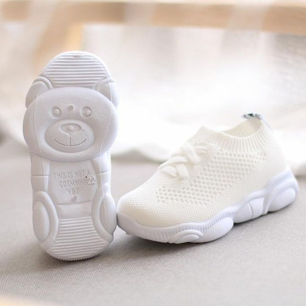 (white, 23) Kids Shoes Antislip Soft Bottom Baby Sneaker Casual Flat Sneakers Shoes Children Size Girls Boys Sports Shoes