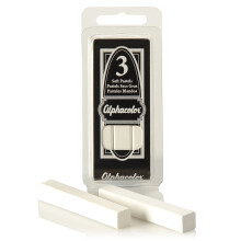 Derwent Alphacolor Round Soft Pastels White 3 Pastels per Pack (105W)