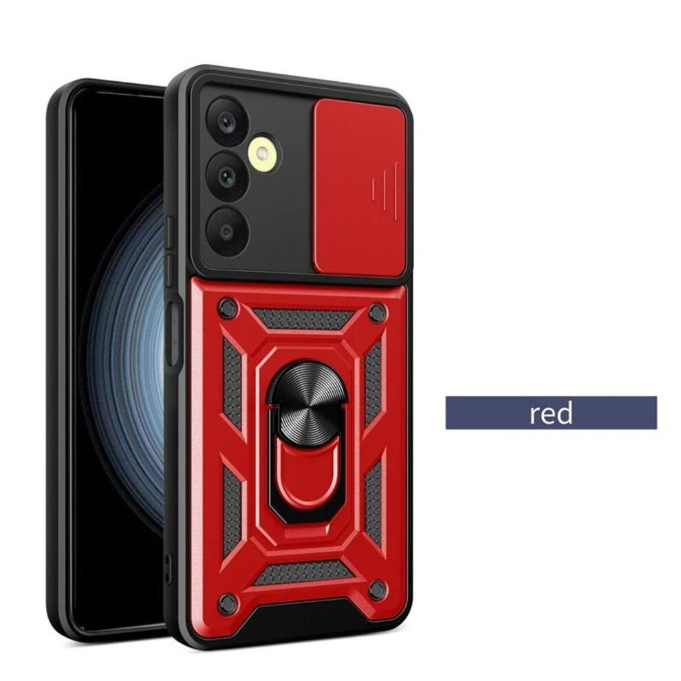(, Samsung M23 5G/F23 5G) Armor Case For Samsung Galaxy S24 S23 S22 S21 S20 Ultra A15 A25 A35 A55 5G A05 A05s A14 A24 A34 A54 A13 A33 Cover Ring M Red 3036492835407