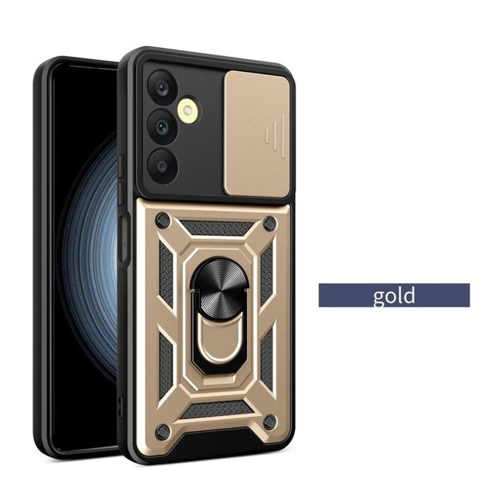 (, Samsung M15 5G/F15 5G) Armor Case For Samsung Galaxy S24 S23 S22 S21 S20 Ultra A15 A25 A35 A55 5G A05 A05s A14 A24 A34 A54 A13 A33 Cover Ring Gold 3036497114002