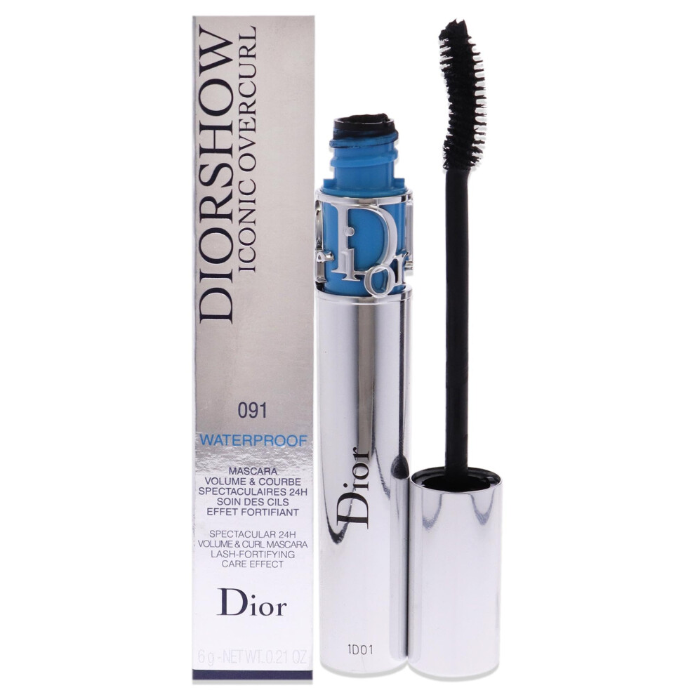 Dior Diorshow Iconic Overcurl Waterproof Mascara Spectacular 24H (091) Black, 021 Ounce