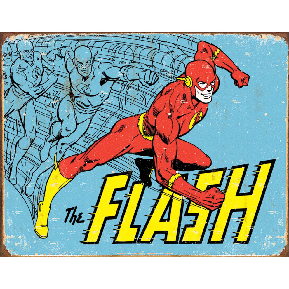 Desperate Enterprises The Flash - Retro Blikken Bord 16"" B X 12,5"" H-image
