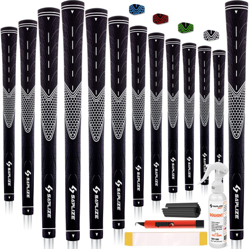 SAPLIZE Golfgriffe 13er Set mit L?sungsmittel-Kit Midsize Gummi Golf Griffe