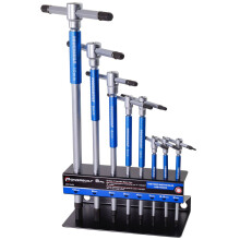 PowerBuilt 8 PC Metric T-MANDLE HEX ALLEN ALLEN Cheie set cu raft de stocare 941645