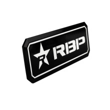 Conjunto de Emblemas em Alumínio Preto e Prata RBP