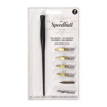 Speedball-Kalligrafiestift-Set  1 Stifthalter mit 4 Federn und 2 Stiftspitzen