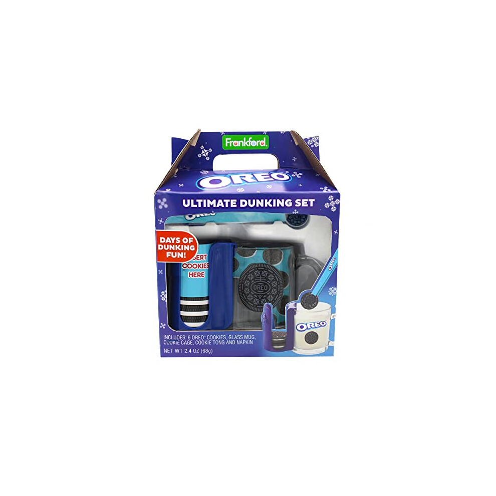 OREO Ultimate Dunking Gift Set With OREO Cookies  Glass Mug  Cookie Holder & Dunking Tongs