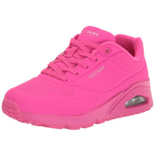 Skechers Womens UNO-Night Shades Sneaker  Hot Pink  85 Wide