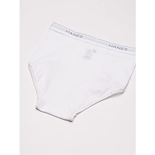 Hanes Ανδρικά 6-Pack FreshIQ Χωρίς Ετικέτα Βαμβακερά Σλιπ, Λευκό, Large 1