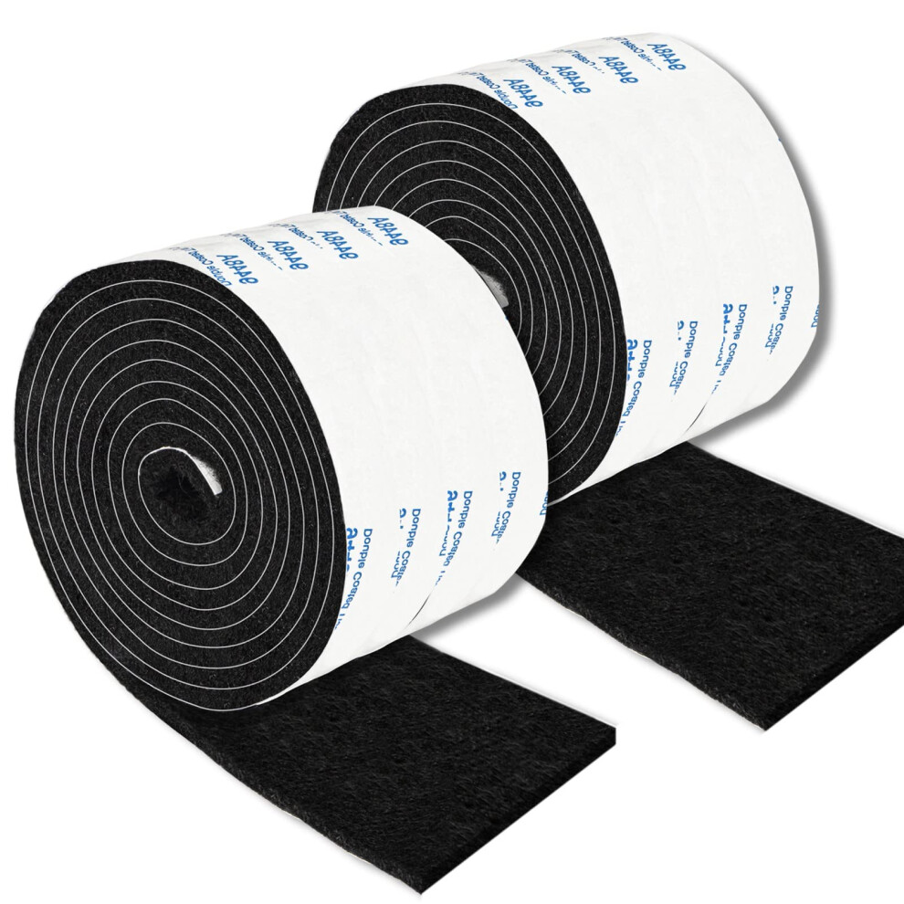 Felt Strips 2 Rolls 2X 60 Self Adhesive Black Furniture Felt Strips An 744351211196