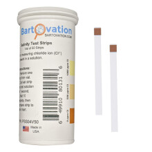Salinity Test Strips  0-1000 ppm [Vial of 50 Strips] for Chloride Base