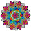 Stuff2Color 'Harmony' Μαλακό Βελούδινο Μαντάλα - 20x20 Ίντσες - Αφίσα Χρωματισμού 1
