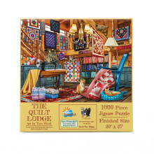 SUNSOUT INC  The Quilt Lodge  1000-teiliges Puzzle von Knstler: Tom Wood  fertige Gre 20 x 27 Zoll  MPN-Nr. 28594