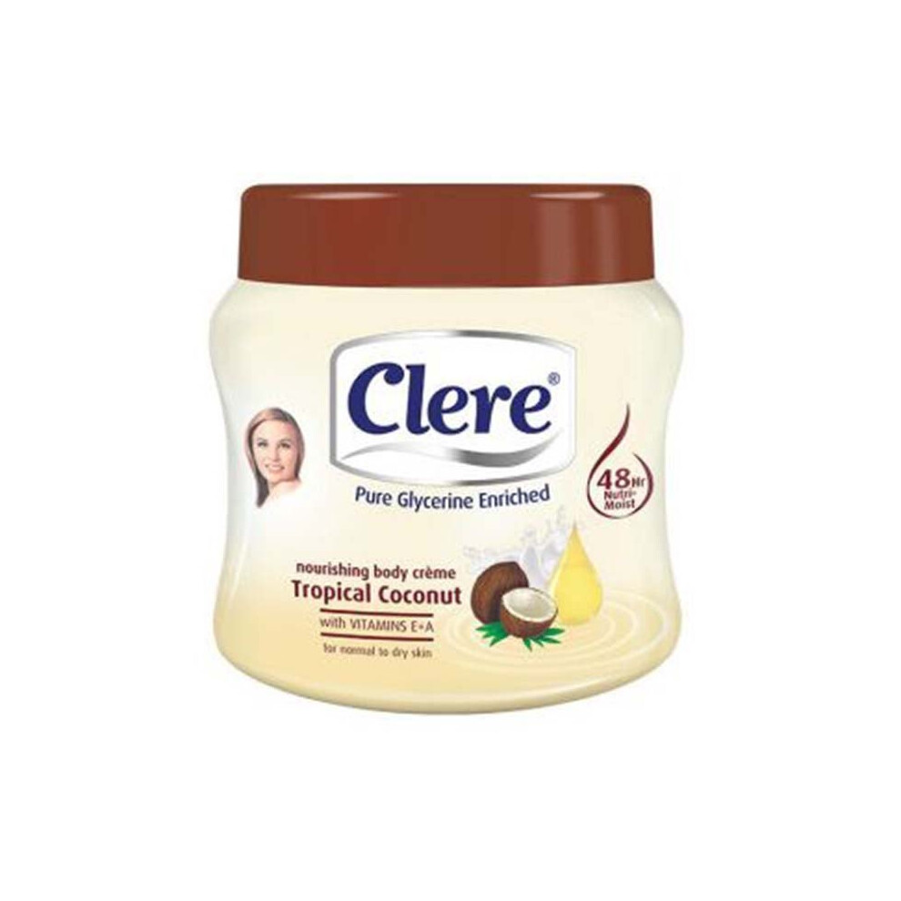 Clere Nourishing Body CrÃ¨me Tropical Coconut For Moisturizing Your Skin 500ml