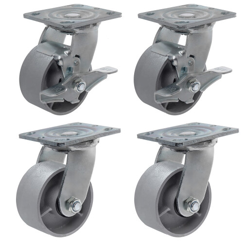Syration Caster pesado a   o Caixa de ferramentas de roda de ferro fundido e giro de giro de bancada de trabalho 3000 lb Capacidade (4 polegadas 2B