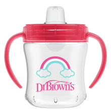 Dr. Brown's Transition Sippy Cup s m   kk   m v   levom - ru   ov    - 170 ml - 6m+