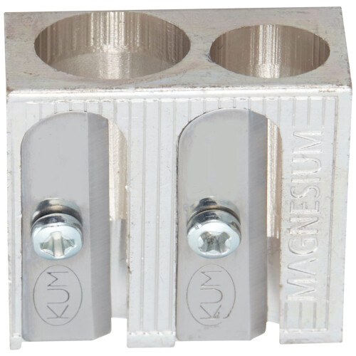 KUM 2-Hole Pencil Sharpener Magnesium Alloy Wedge 2