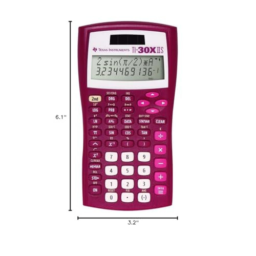 Texas Instruments Ti-30xiis Calculator ?tiin?ific Raspberry Small 2
