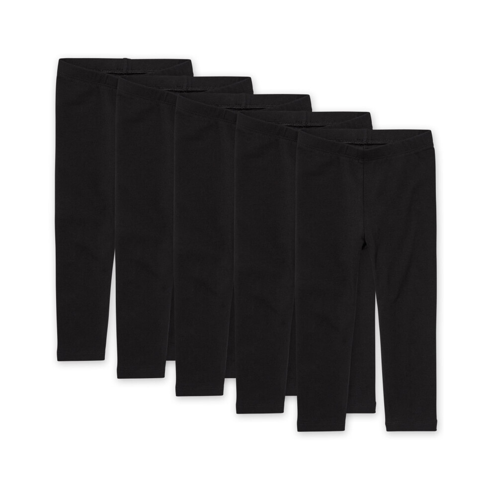 The Children's Place Baby Girls And Toddler Girls Leggings,Black 5 Pack,5T