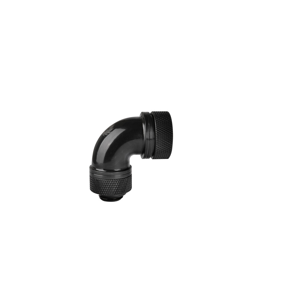 Thermaltake Pacific Diy Lcs G1/4 Petg 16Mm (5/8") Od Tube 90 Degree Compression Fitting Cooling Cl-W097-Ca00bl-A Black 841163062708