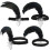 Tongcloud 12 pezzi cerchietti flapper 1920, accessori eleganti per donne, con piume nere 5