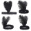 Tongcloud 12 pezzi cerchietti flapper 1920, accessori eleganti per donne, con piume nere 4