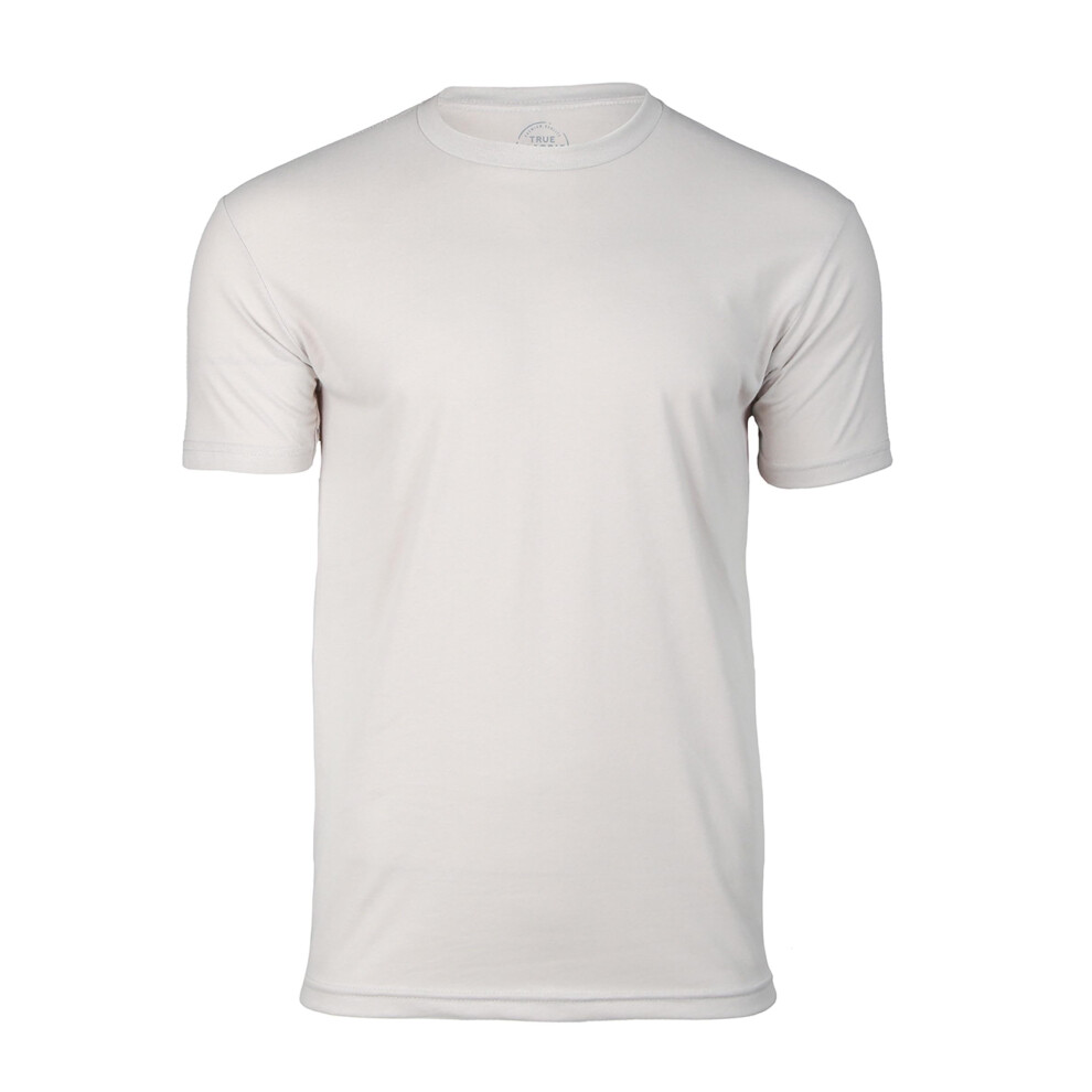 True Classic Tees | T-Shirt Da Uomo Premium Fitted | Girocollo | Maglietta Bianca Singola | Taglia Media-image