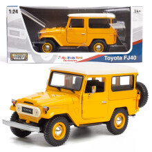 Motormax All Star Toys Exclusivo Toyota Land Cruiser FJ40 Amarelo 1/24 Diecast Modelo 79323 FJ40 J40