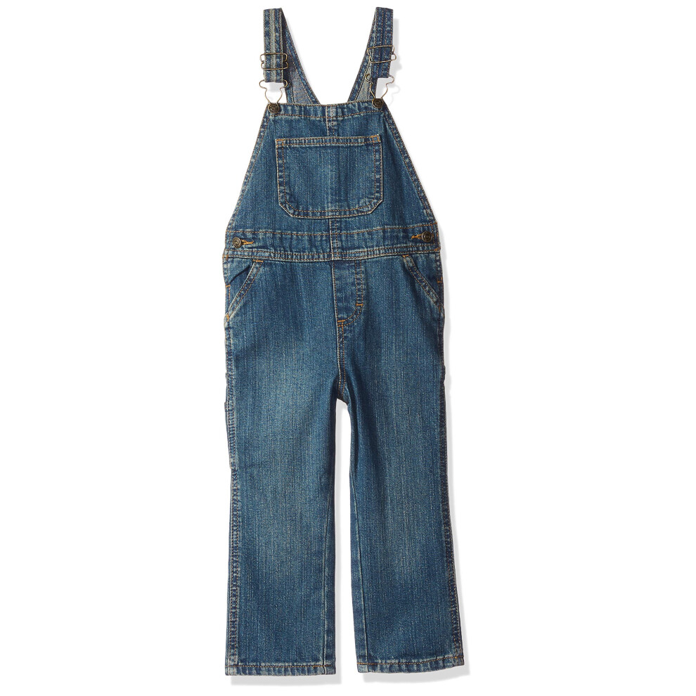 Wrangler Authentics Boys' Toddler Classic Denin Overall  Aged Indigo