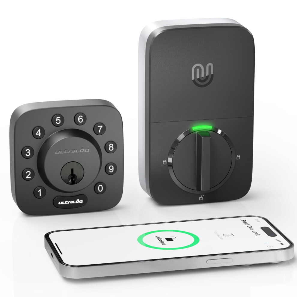 ULTRALOQ U-Bolt Smart Lock  5-in-1 Keyless Entry Door Lock with App Co