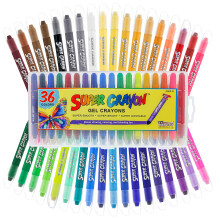 US Art Supply Super Crayons -setti, 36 v ri - Sile t, helposti liukuvat geelikynien v rit - Kirkkaat, h ivytett v t ja pest v t