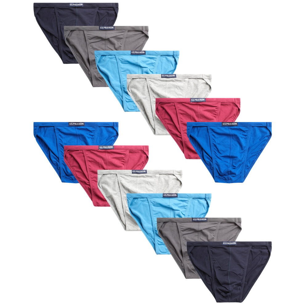 U.S. Polo Assn. Men's Underwear - 12 Pack Low Rise String Bikini Brief