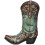 Turquoise cowgirl Boot Vase 2