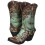 Turquoise cowgirl Boot Vase 5