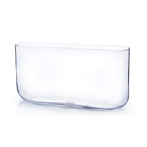 WGV Long Rectangle Block Vase  Width 3""  Length 16""  Height 8""  Cle