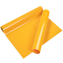 VINYL FROG Warmteoverdracht Vinyl Rol HTV Vinyl - 12""x5ft Geel Ijzer o