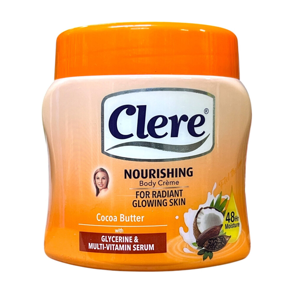 Clere Cocoa Butter Nourishing Skin Glowing Body 500Ml Cream