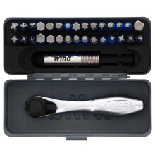 Sada bitov Wiha GoBox TerminatorBlue Impact s mini racnou, 32 kusov, 76889