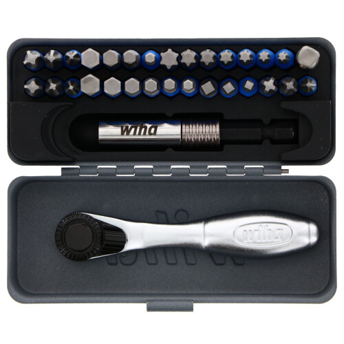 Wiha Wiha 76889 32 pezzi GoBox TerminatorBlue Impact Bit Set con Mini Ratc