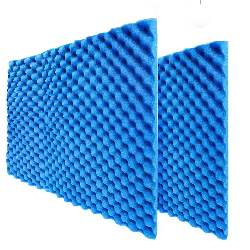 Wengwei Lot De 2 ?Uf En Mousse Acoustique Bleue 24 X 48 X 2 Pour Studio Absorbe Le Son-image